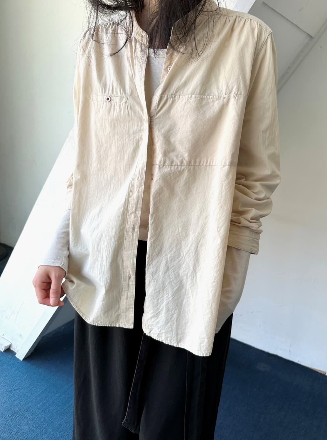 High gauge natural cotton design shirt 상품이미지6