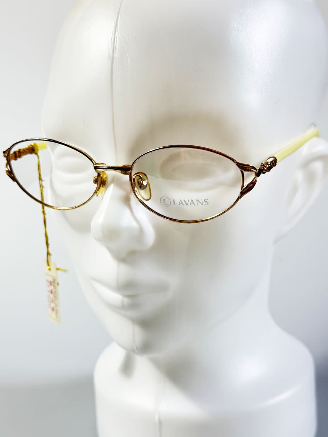 90s LAVANS 골드 슬림 오벌 프레임 빈티지 안경 상품이미지8