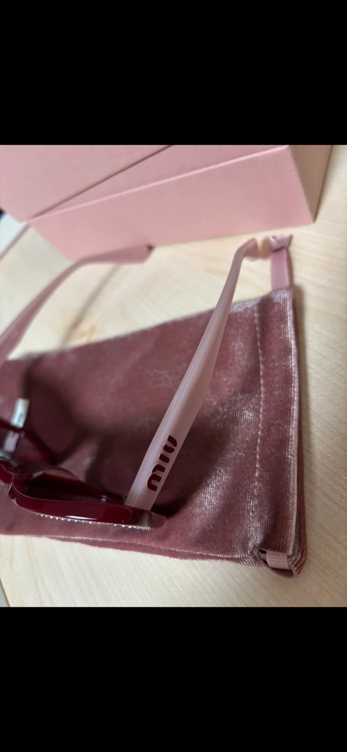 Miu Miu 라인스톤 로고 선글라스 아시아핏 상품이미지6