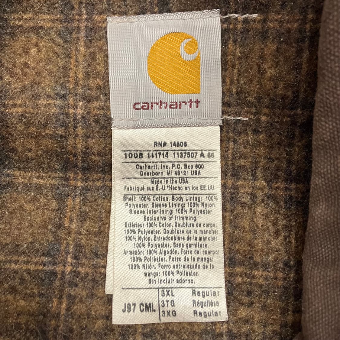 N39 3XL 칼하트 디트로이트 자켓 j97 상품이미지3
