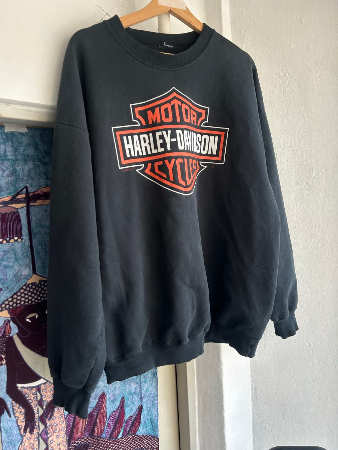 빈티지 할리데이비슨 실드로고 스웻셔츠 상품이미지1