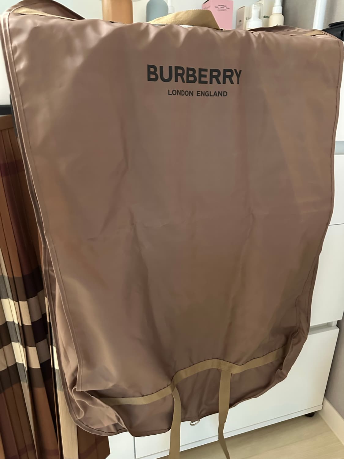 버버리 브라운 울 플리츠 체크 스커트 상품이미지4