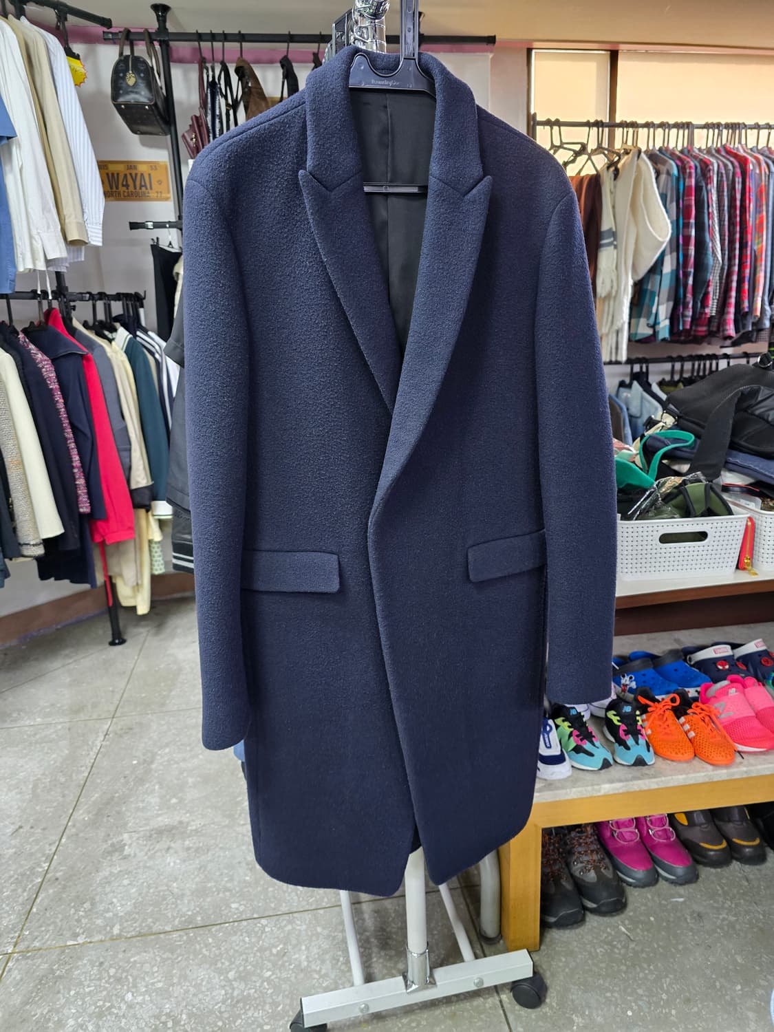 시스템 네이비색 캐시미어 롱코트 (1232) 상품이미지1