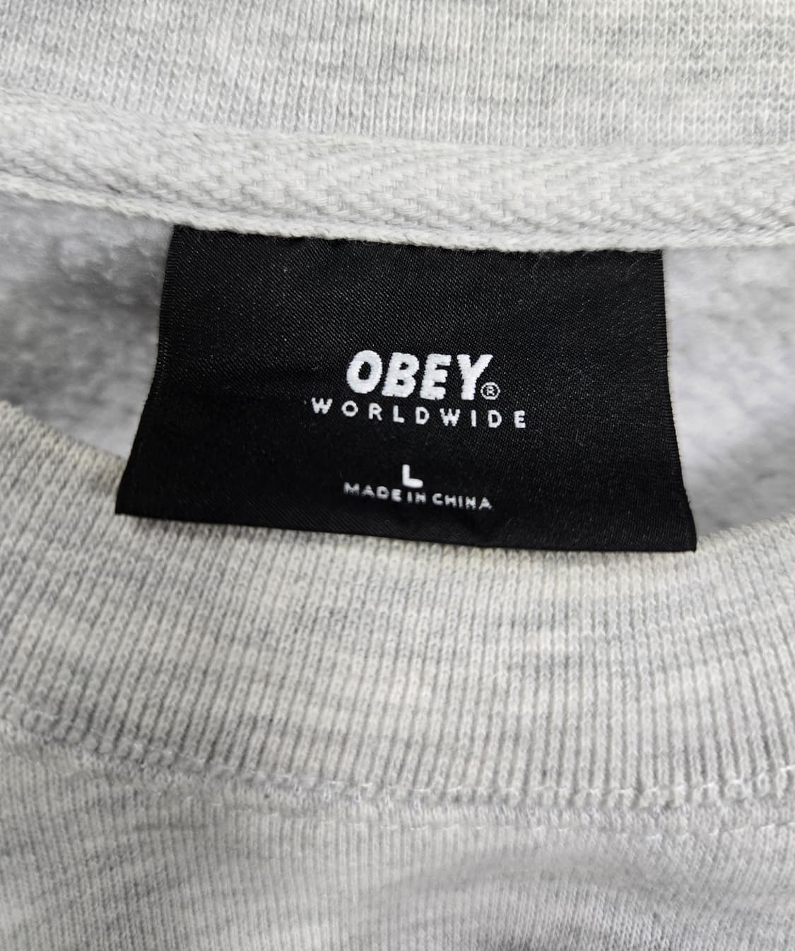 오베이 자수로고 기모 맨투맨 크루넥 티셔츠 100~105 상품이미지8