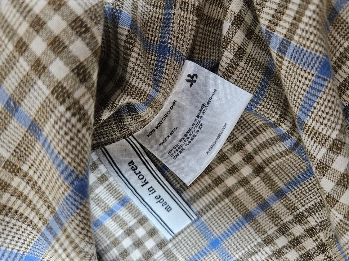 앤더슨벨 오버핏 체크셔츠 S 상품이미지4