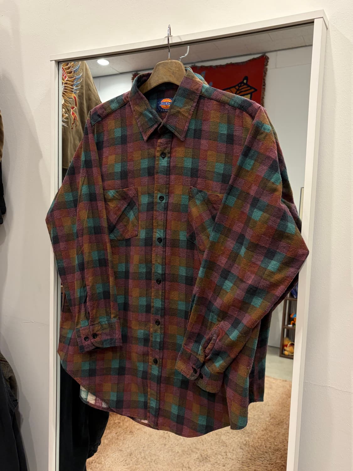 90s Dickies 디키즈 플란넬 체크 셔츠 상품이미지1