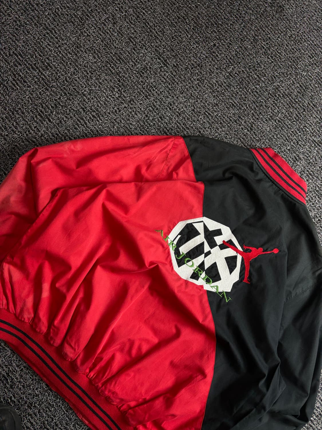 90s 나이키 에어조던 올드스쿨 빅로고 바시티 바람막이 4136 상품이미지7