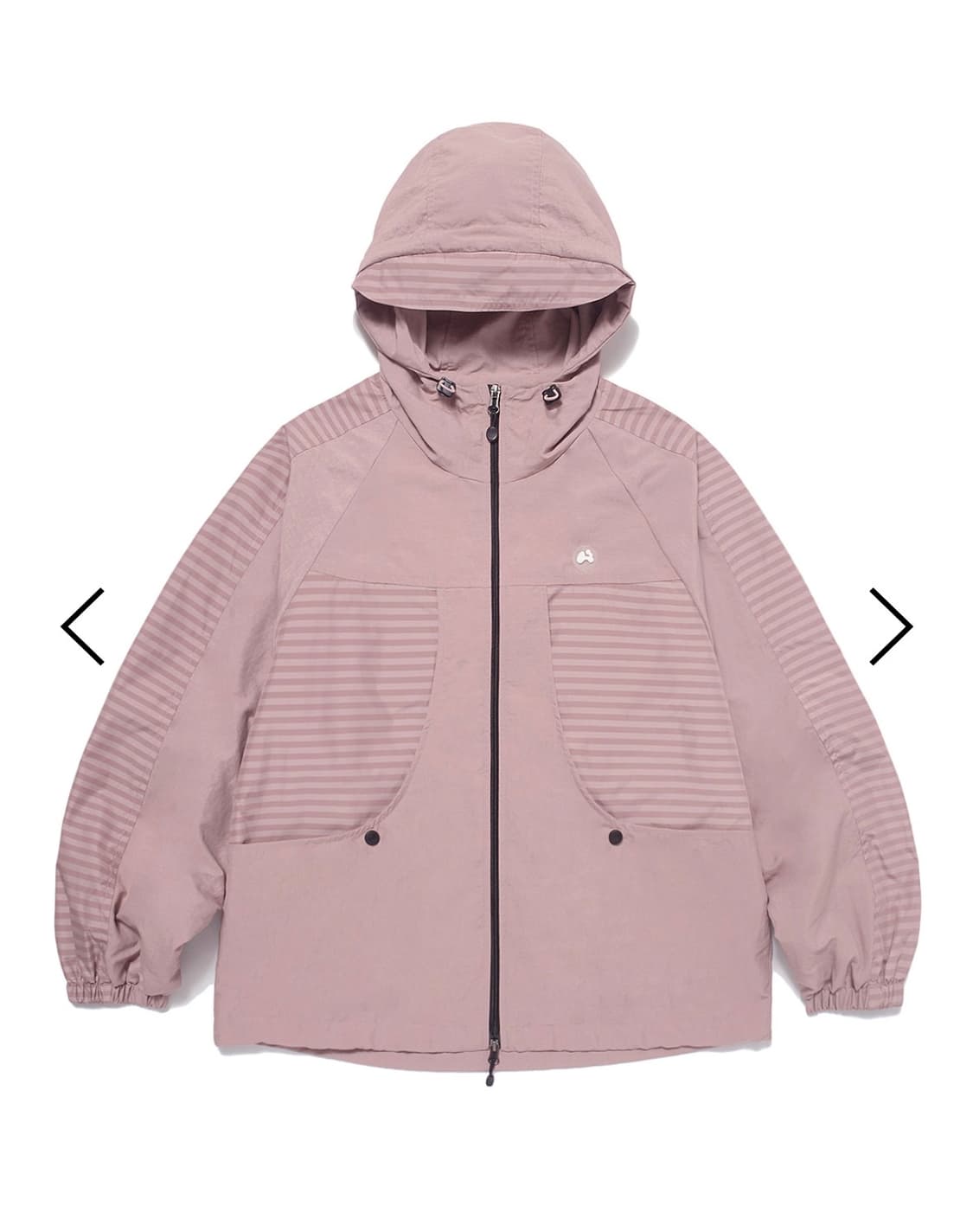 허그유어스킨) Stripe wind-breaker (Ash pink) 상품이미지1