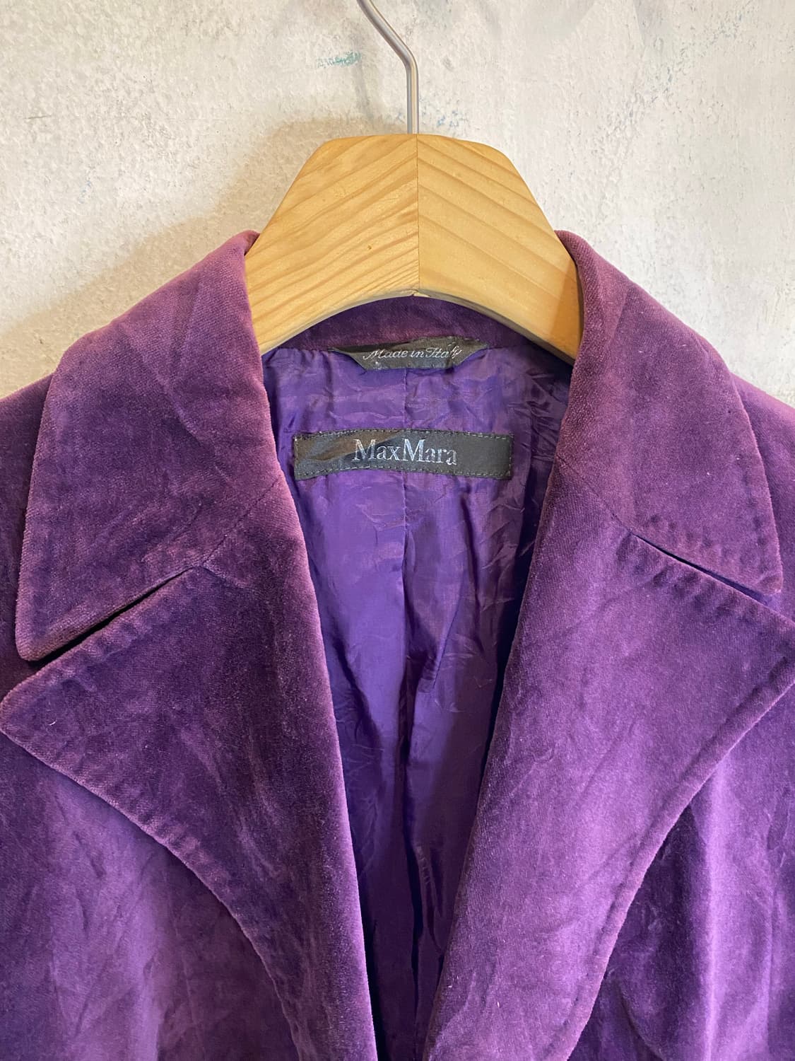 90s MaxMara vintage 퍼플 벨벳 자켓 상품이미지2
