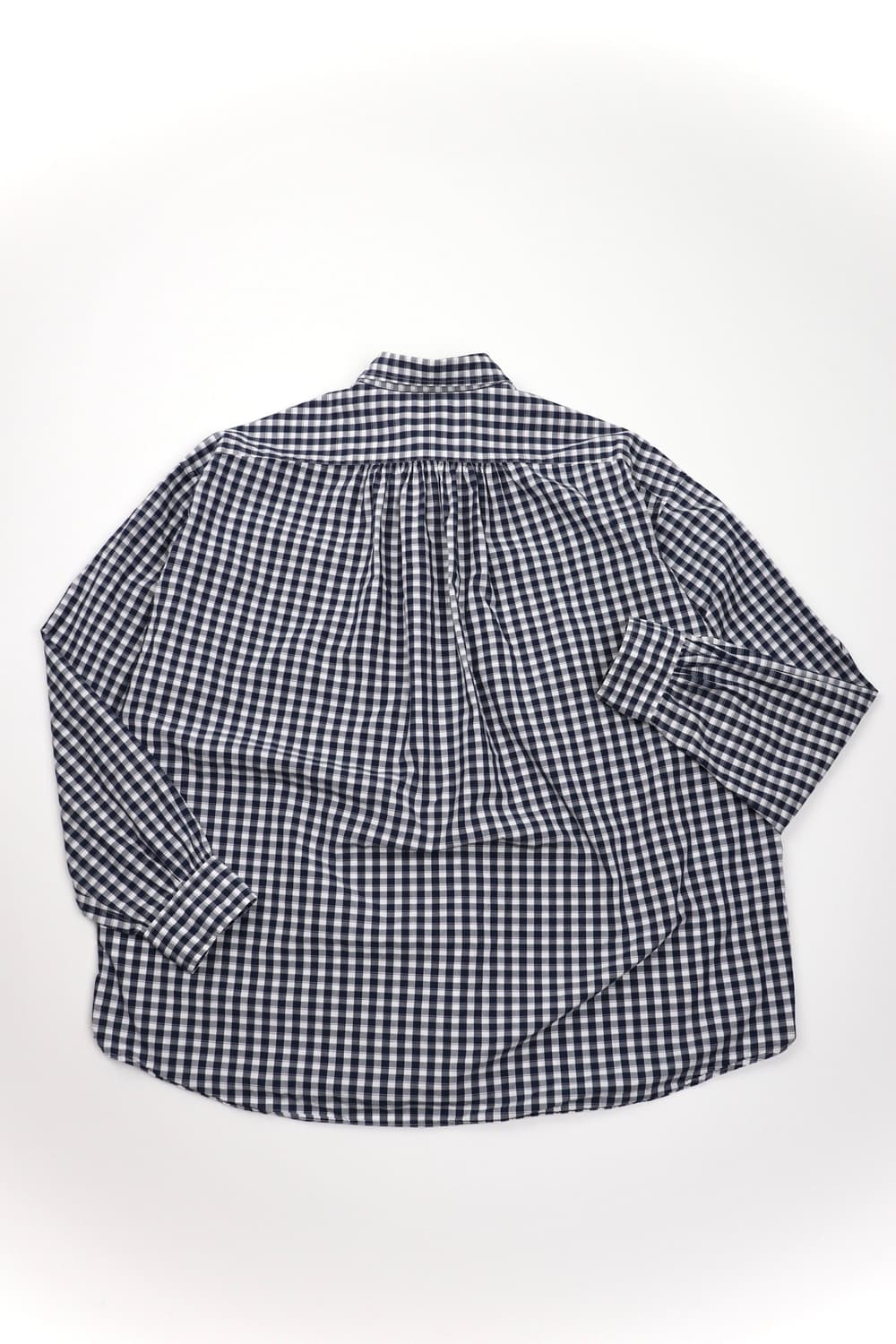 Porter classic 롤업 깅엄셔츠 Navy 상품이미지5