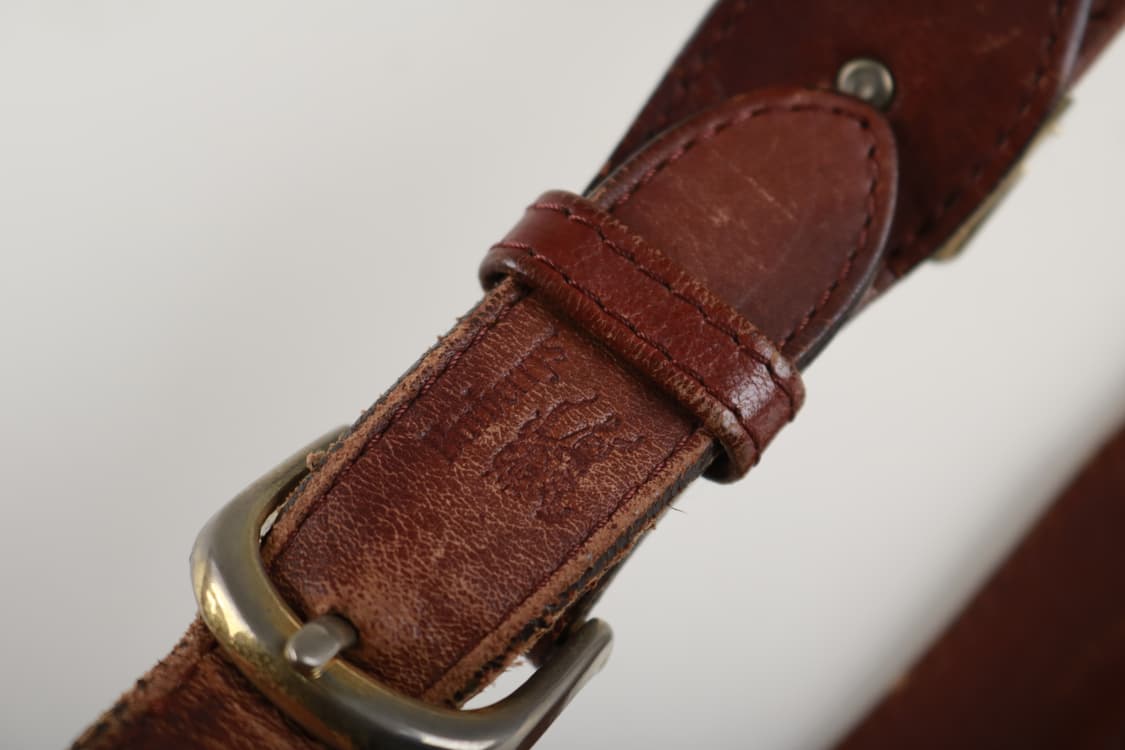 빈티지 버버리 체크 가죽 벨트 상품이미지2