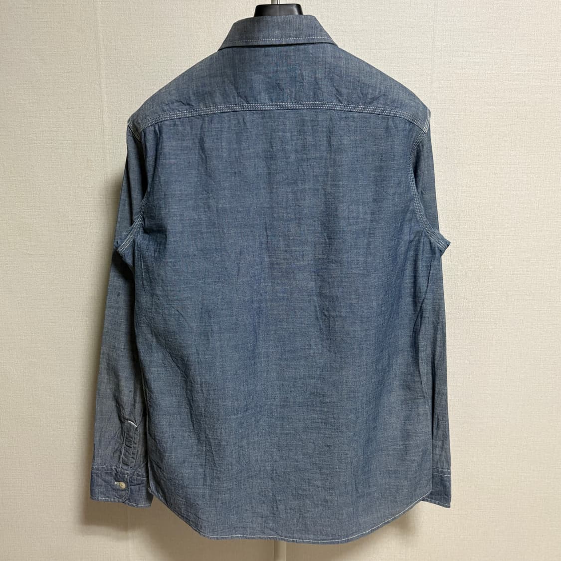 유니클로 샴브레이 워크셔츠 / 진청, M 상품이미지7