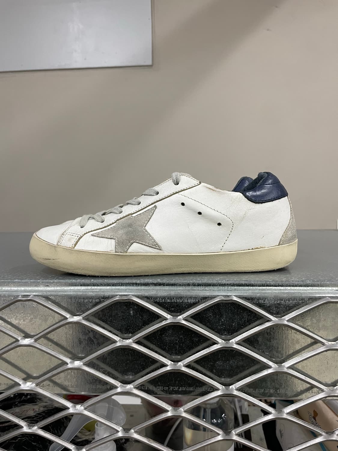 골든구스 슈퍼스타 화이트 크림 블루탭 36 상품이미지1