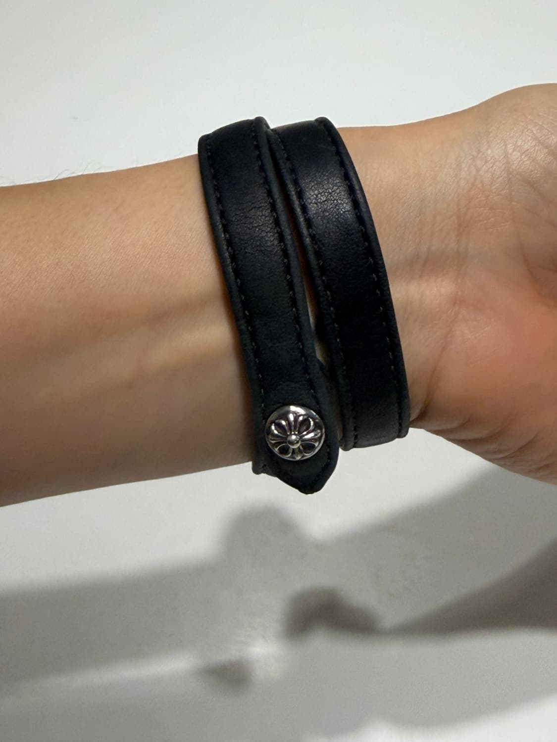 크롬하츠 가죽 실버링 팔찌 상품이미지10