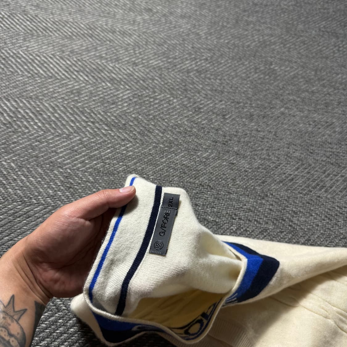 골프 지포어 캐시미어 혼방 니트 조끼 베스트 XXL 상품이미지1