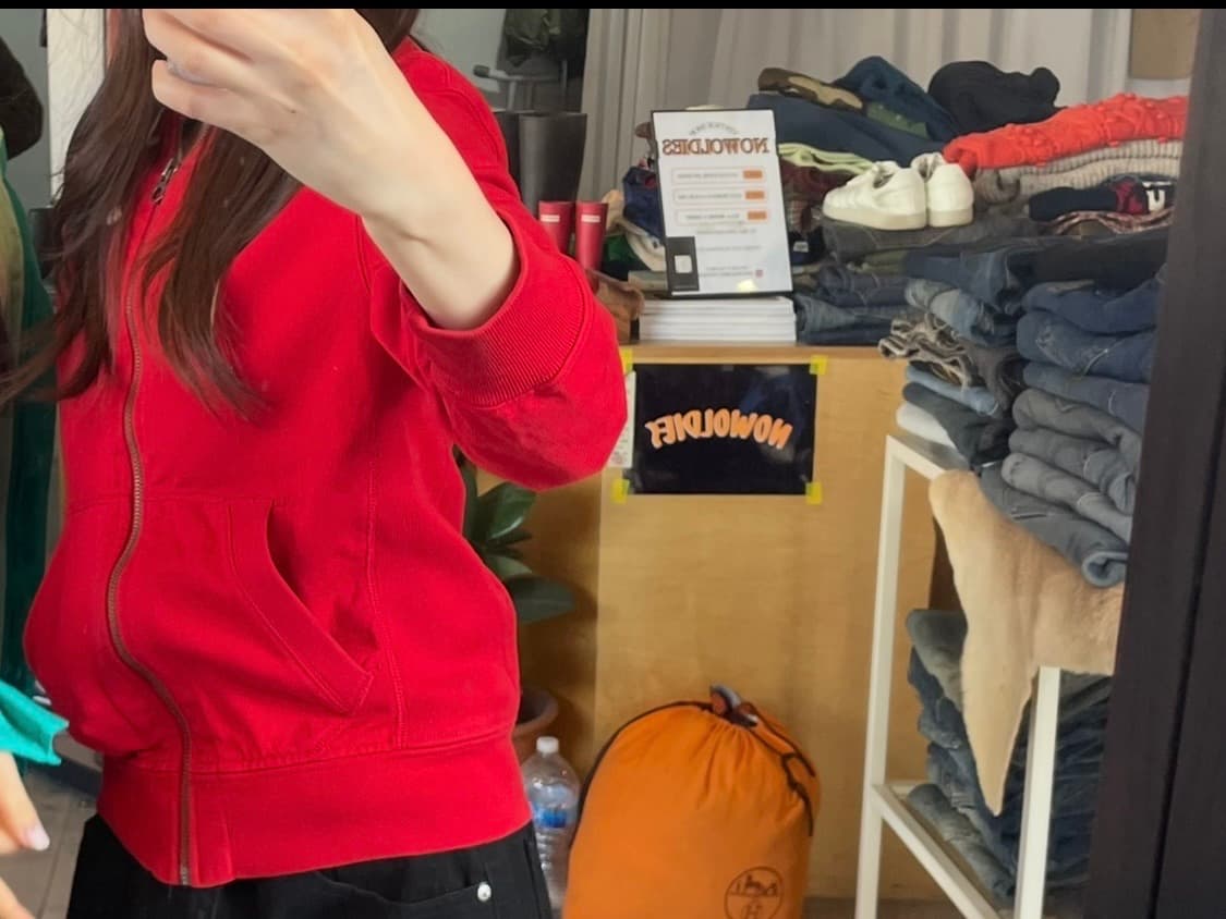 폴로 빈티지 후드집업 레드 상품이미지4