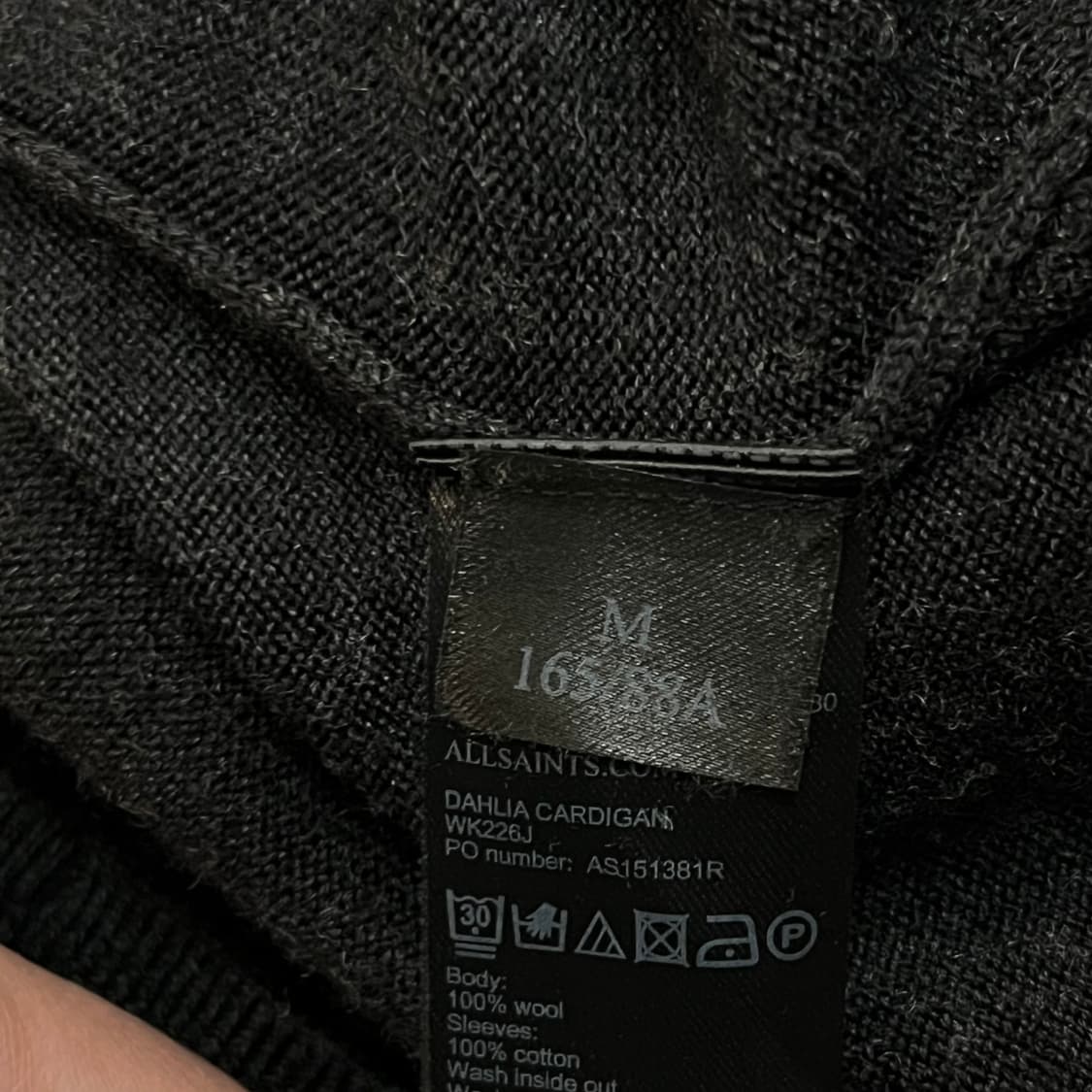  올세인츠 논버튼 빅카라 가디건 y15599 상품이미지7