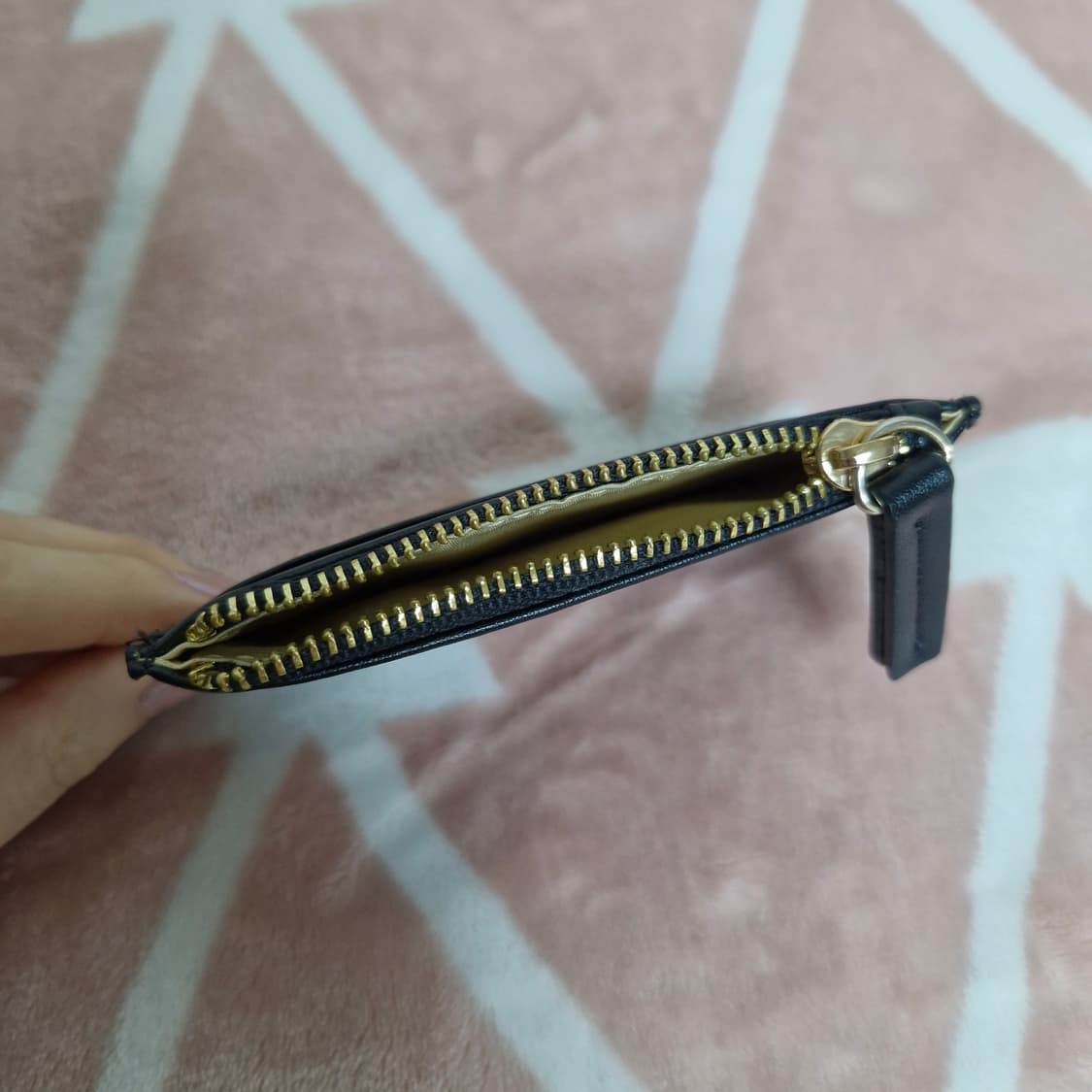 빔즈 Casselini 가죽 카드 지갑 블랙 실버 리본 디테일 상품이미지6