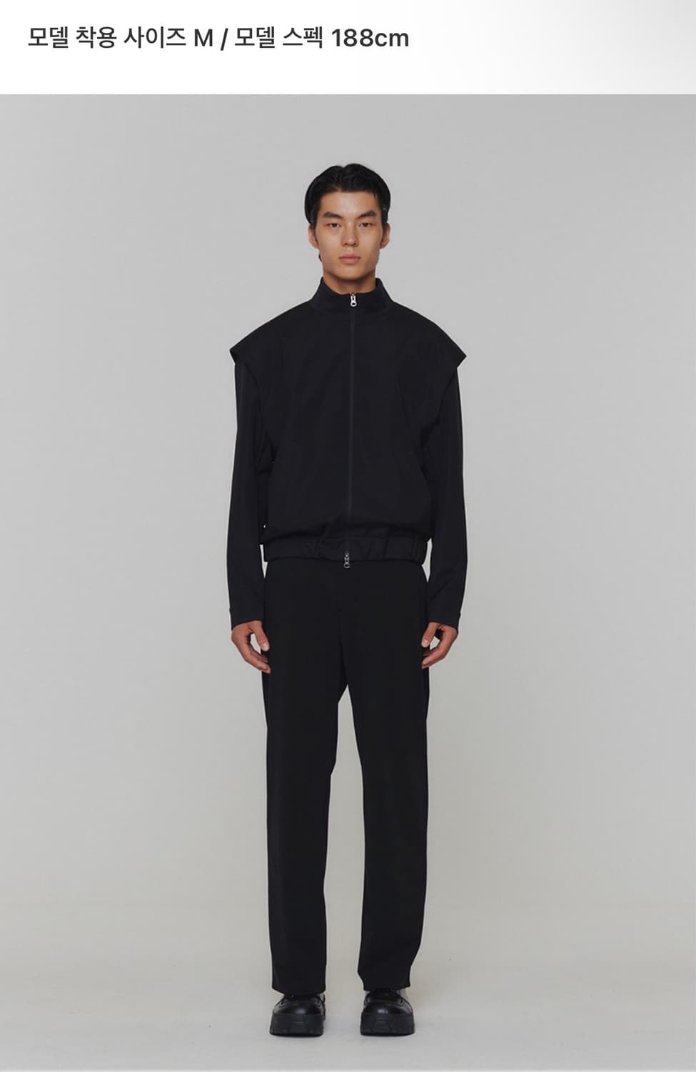 아모멘토 24ss 디테쳐블 하이넥 집업 자켓 m 상품이미지4