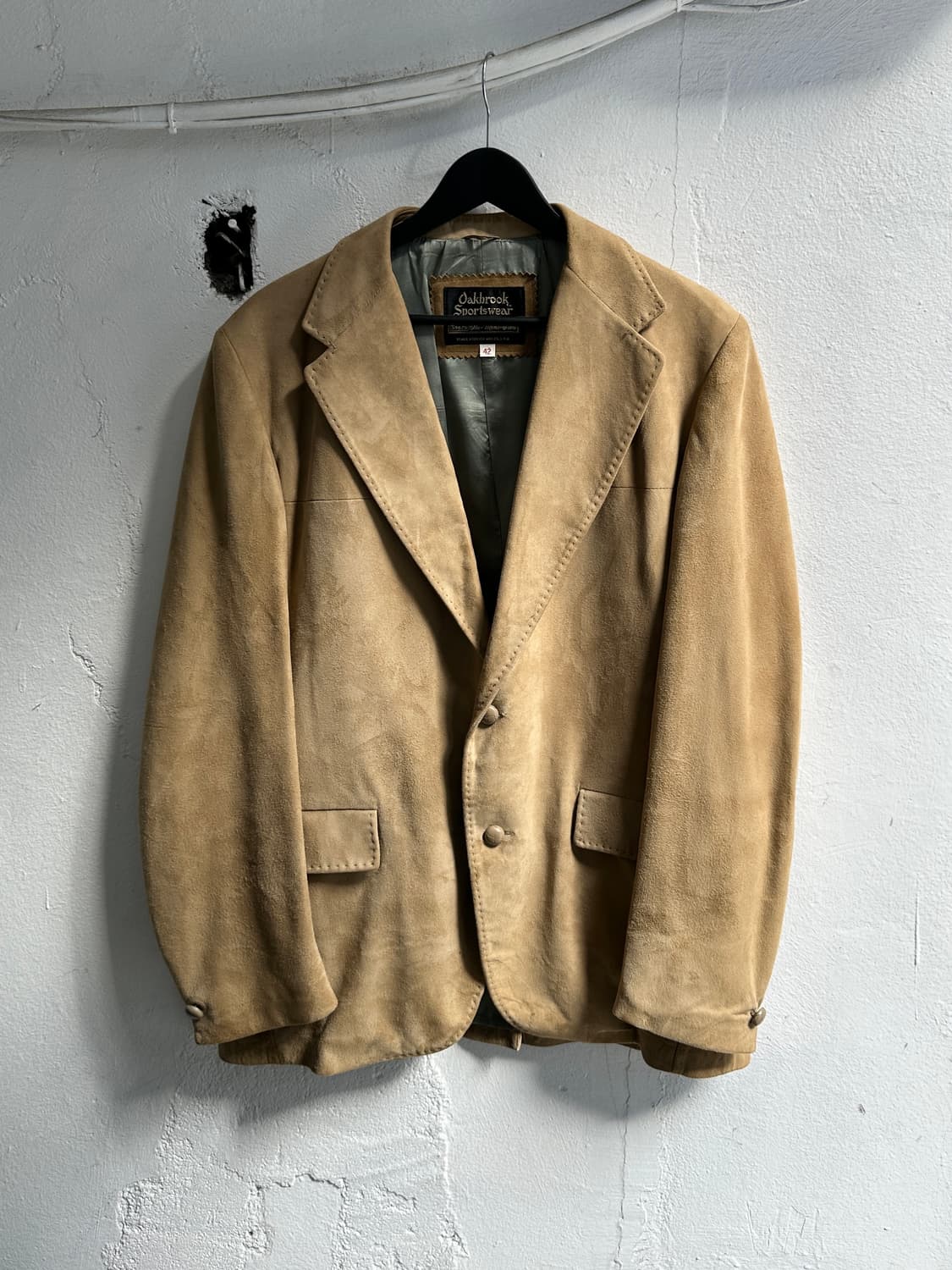 80's 빈티지 Sears 시어스 오크브룩 디어스킨 벅스킨 블레이저 상품이미지1