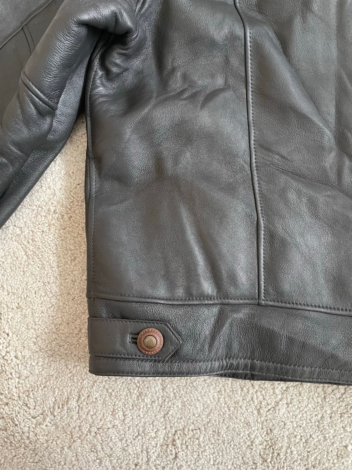 mink collar sheepskin mouton jacket 상품이미지7