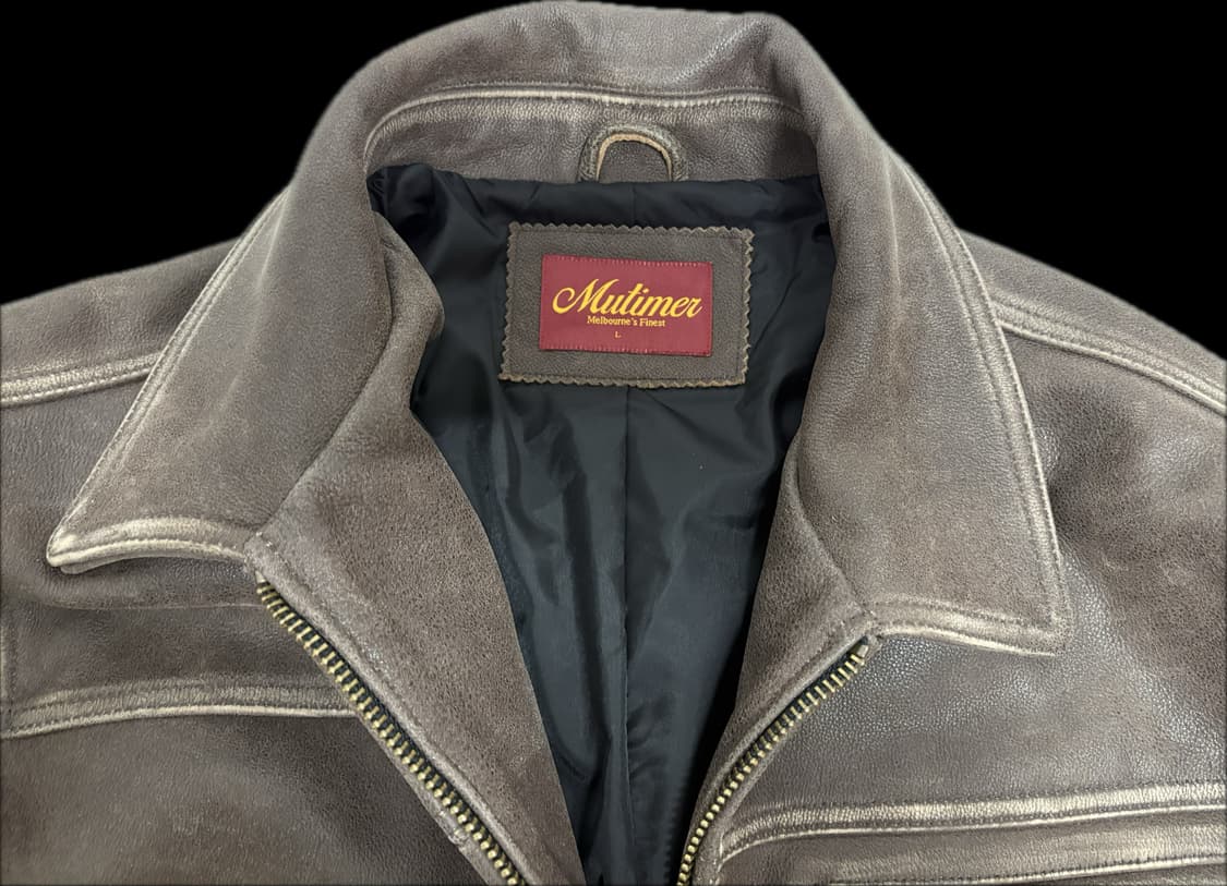 Mutimer brown leather jacket large 상품이미지3