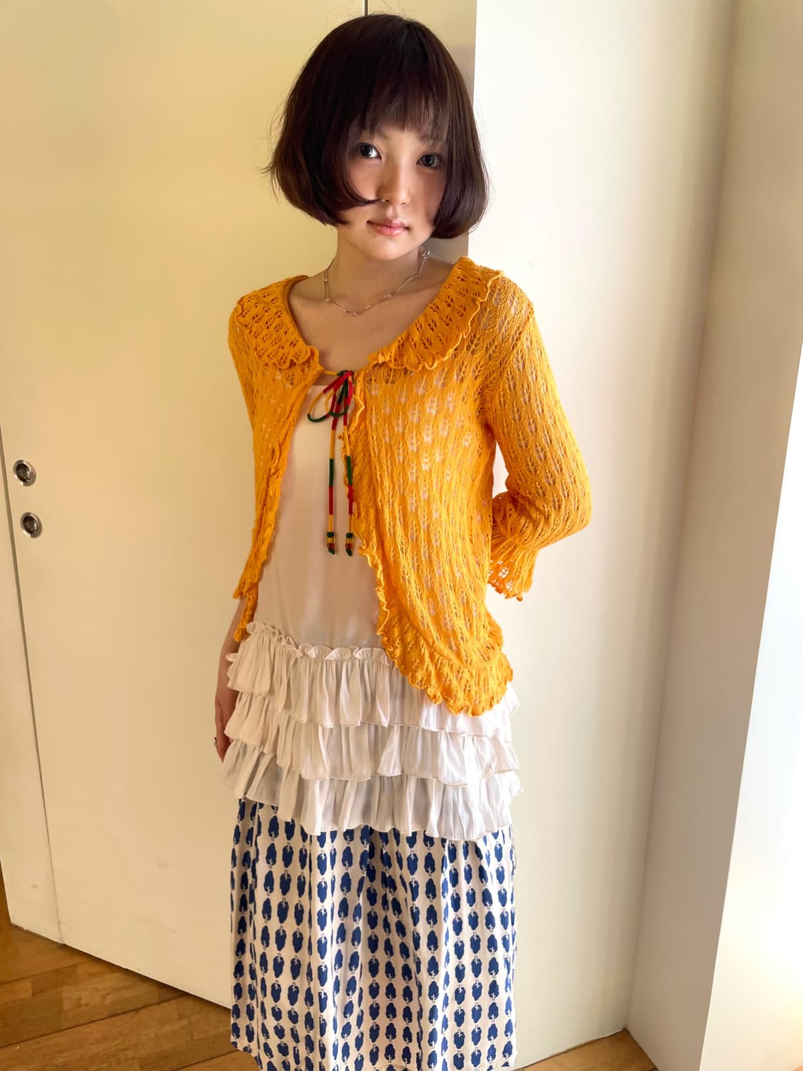 orange bolero cardigan 상품이미지2