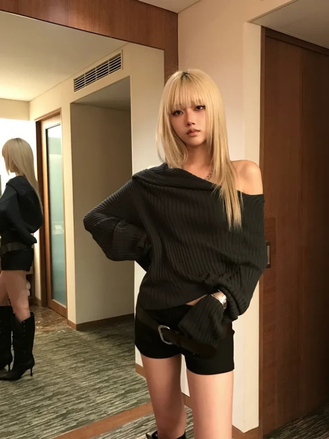 쿄이 NO RULES KNIT OFF HOOD 상품이미지2