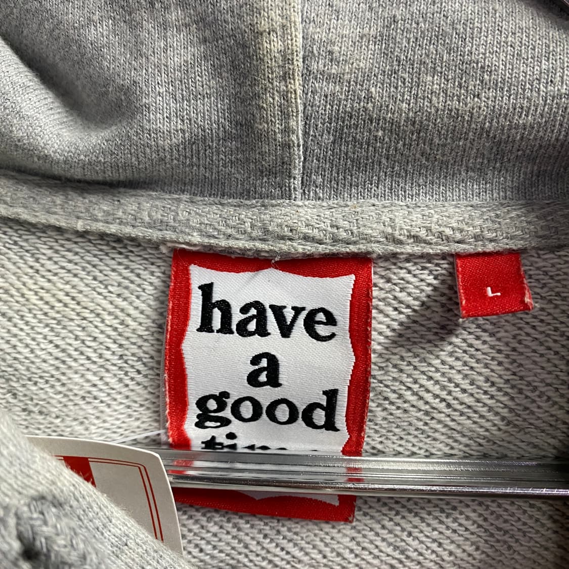 해브어 굿타임 박스로고 박시힛 후드 집업 B3507 상품이미지4