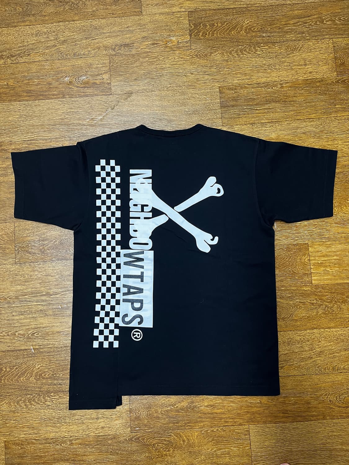 더블탭스 x 네이버후드 티셔츠 / 블랙 - 1사이즈 상품이미지1