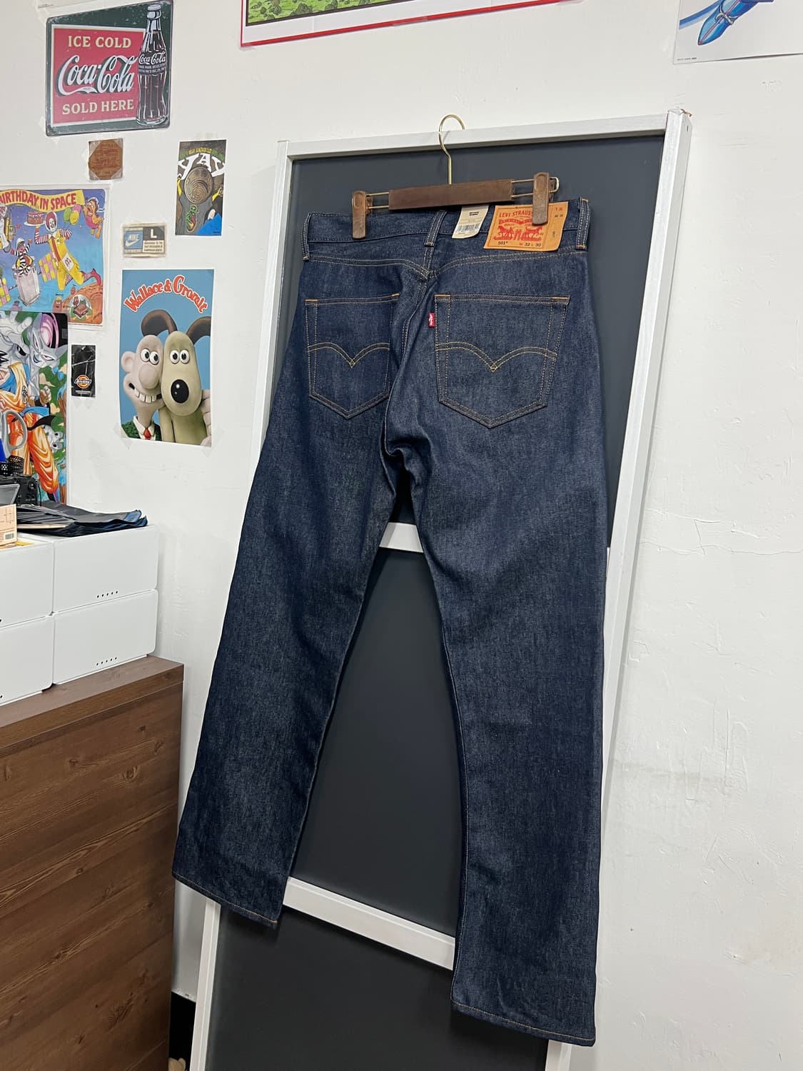 Levis 리바이스 501 버튼플라이 생지 인디고 데님 팬츠 상품이미지1