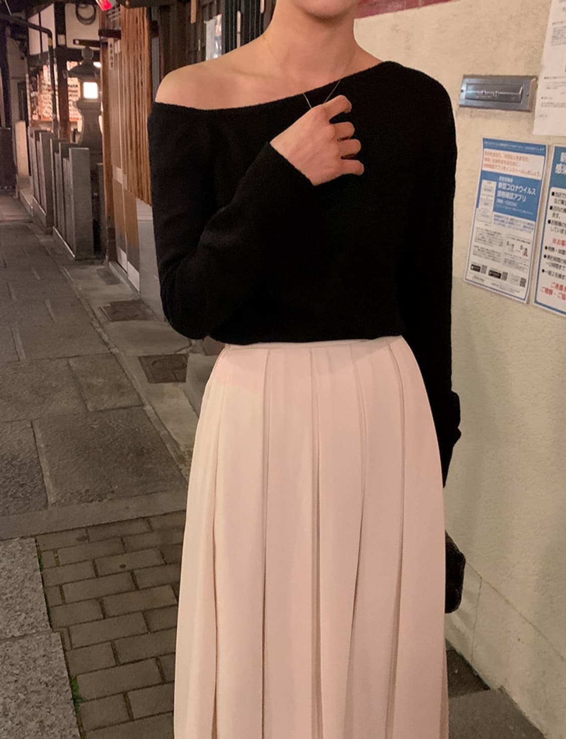 가내스라 플리츠 롱스커트 상품이미지2