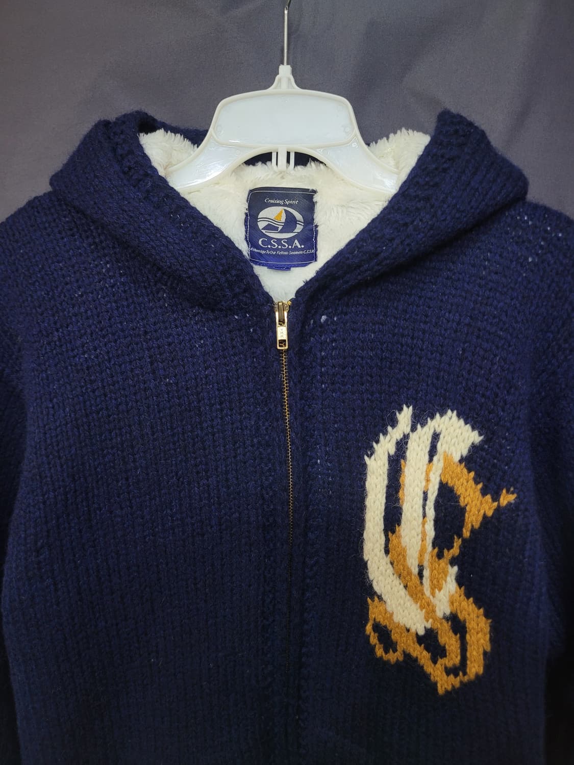 C.S.S.A. 빈티지 후드 니트 집업 스웨터 상품이미지3