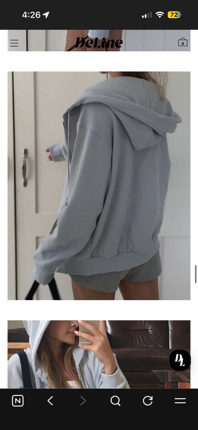 Layer 레이어 도매택 핀터 파스텔 후드집업 상품이미지5