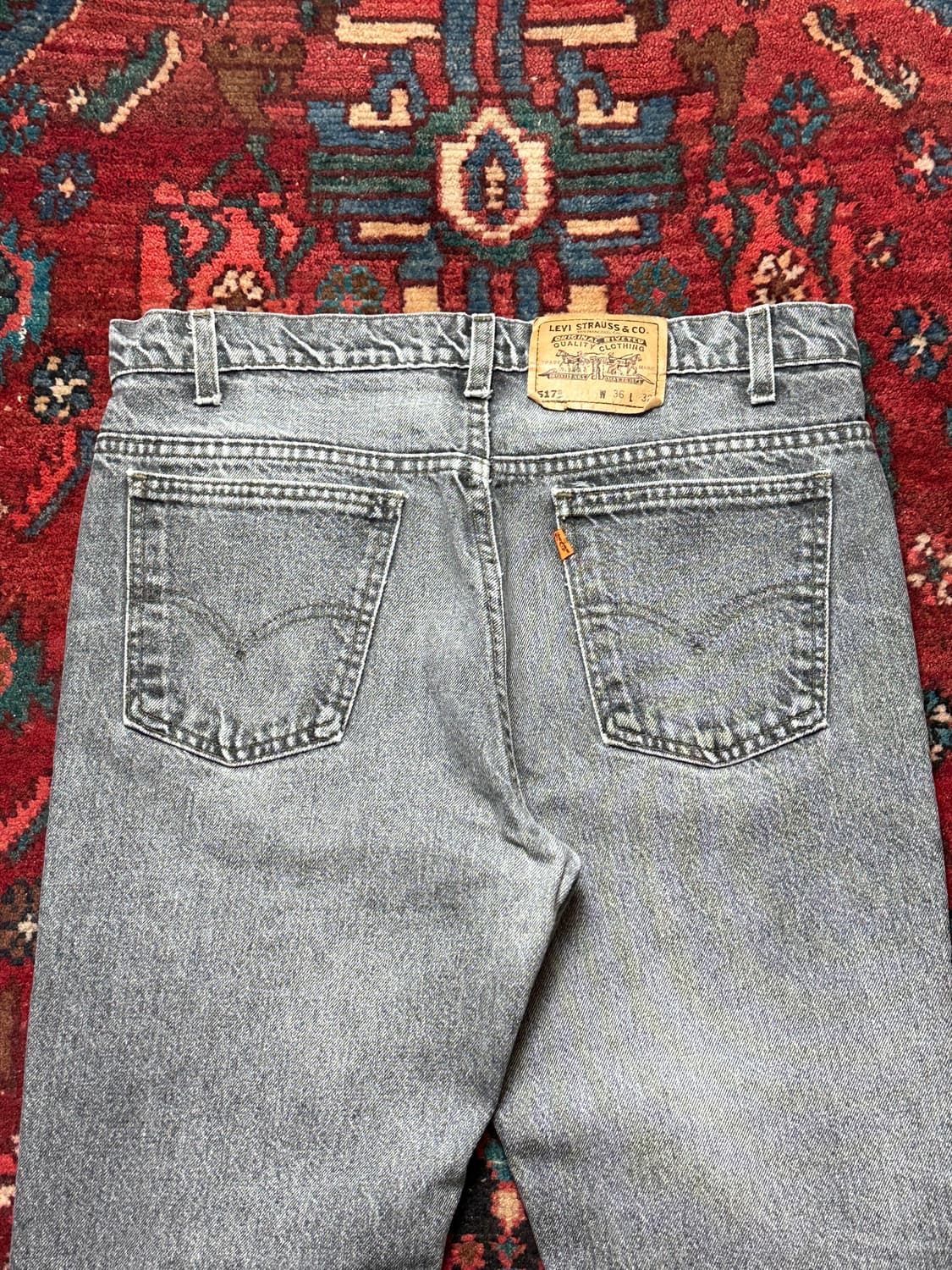 90’s USA Made 리바이스 517 블랙 오렌지탭 부츠컷 상품이미지6