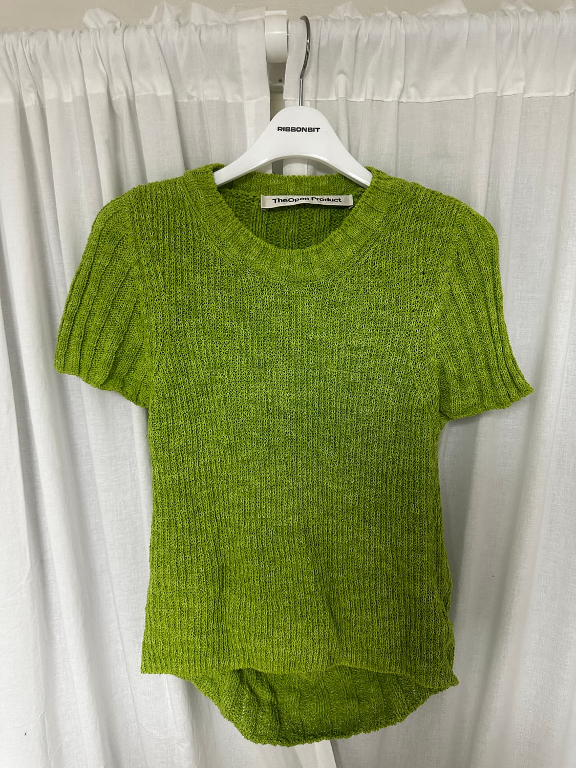 더오픈프로덕트 BACK SLIT HALF SLEEVE KNIT TOP 상품이미지4
