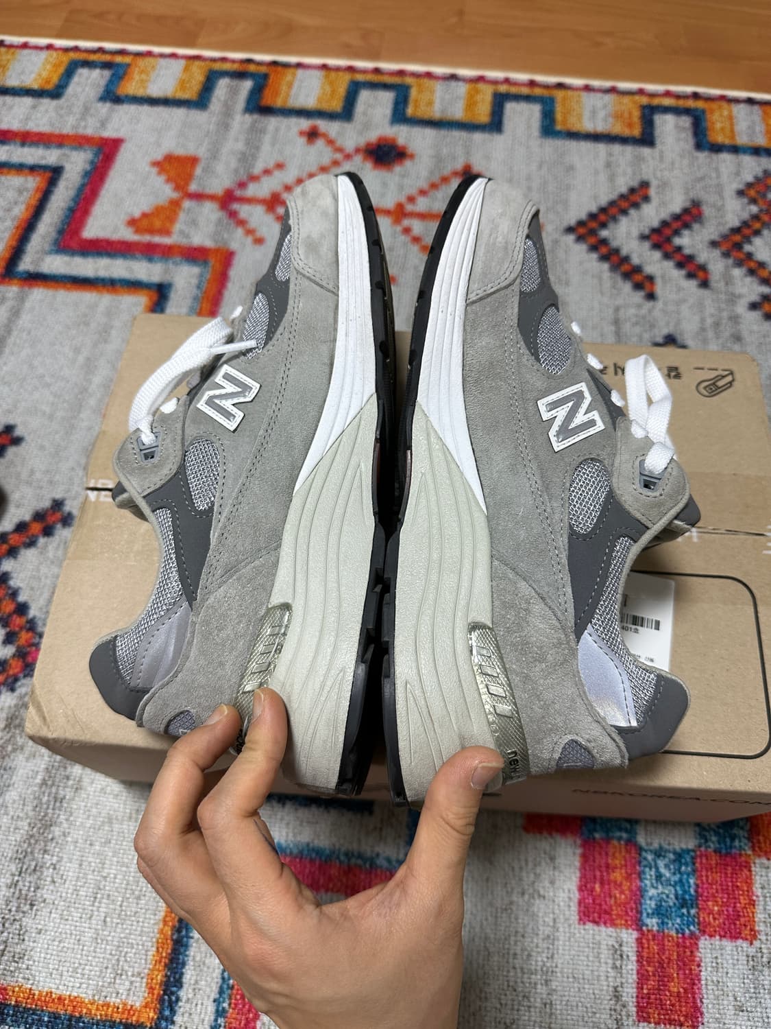 (260구형)뉴발란스 992 그레이 8D 상품이미지5