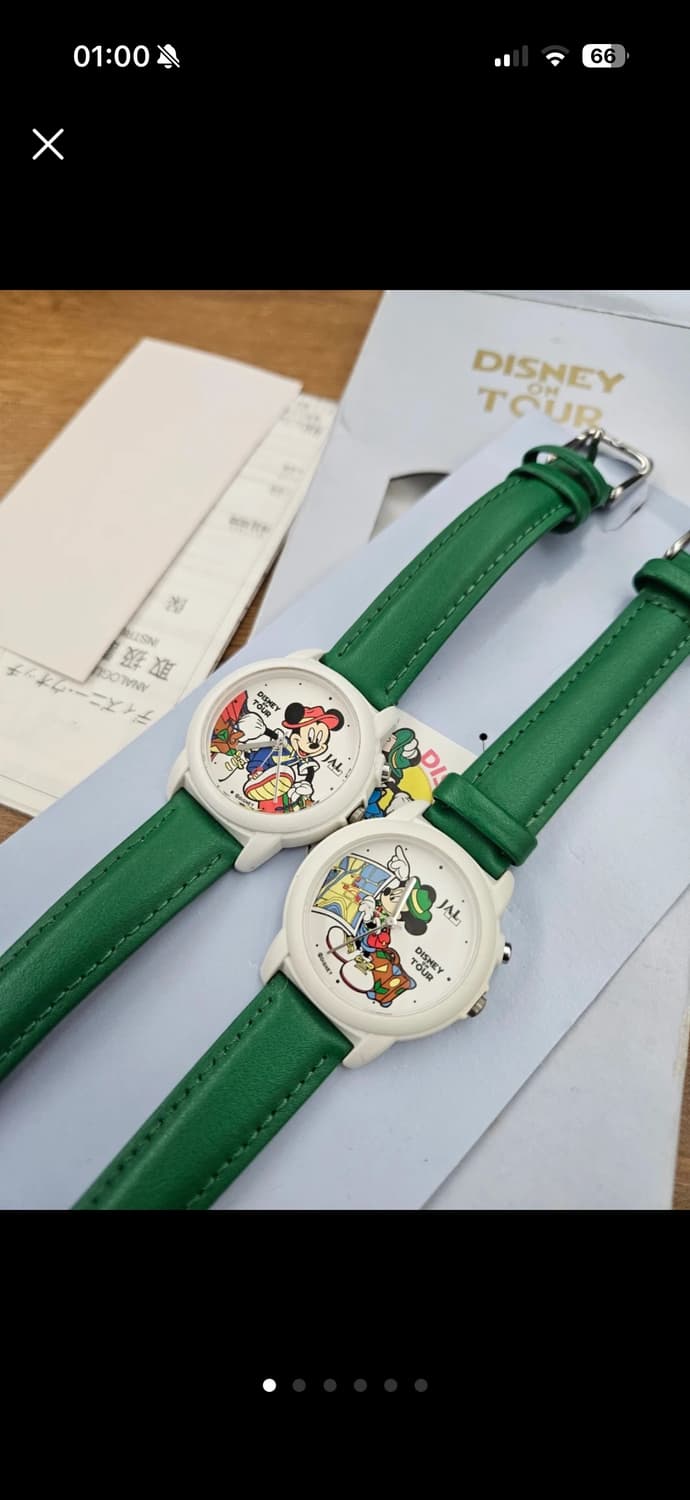 JAL 90s 스와치 Swatch 미키 마우스 세트 디즈니 한정판 상품이미지1