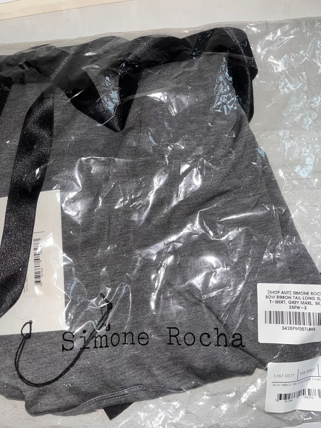 25fw Bow Ribbon Tail long sleeve top s 상품이미지4