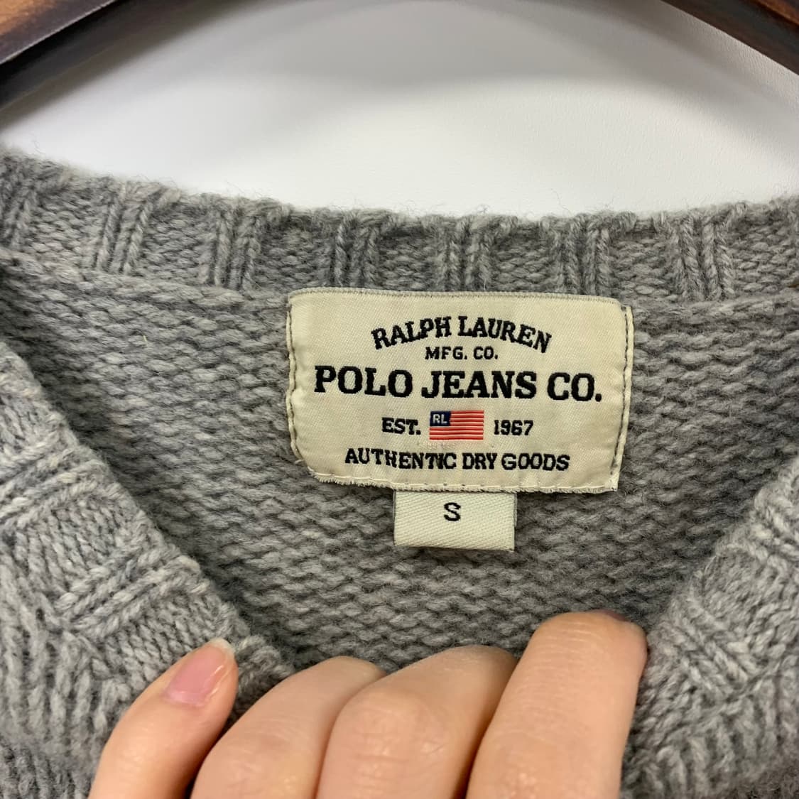 폴로 진스 성조기 그레이 니트 상품이미지5