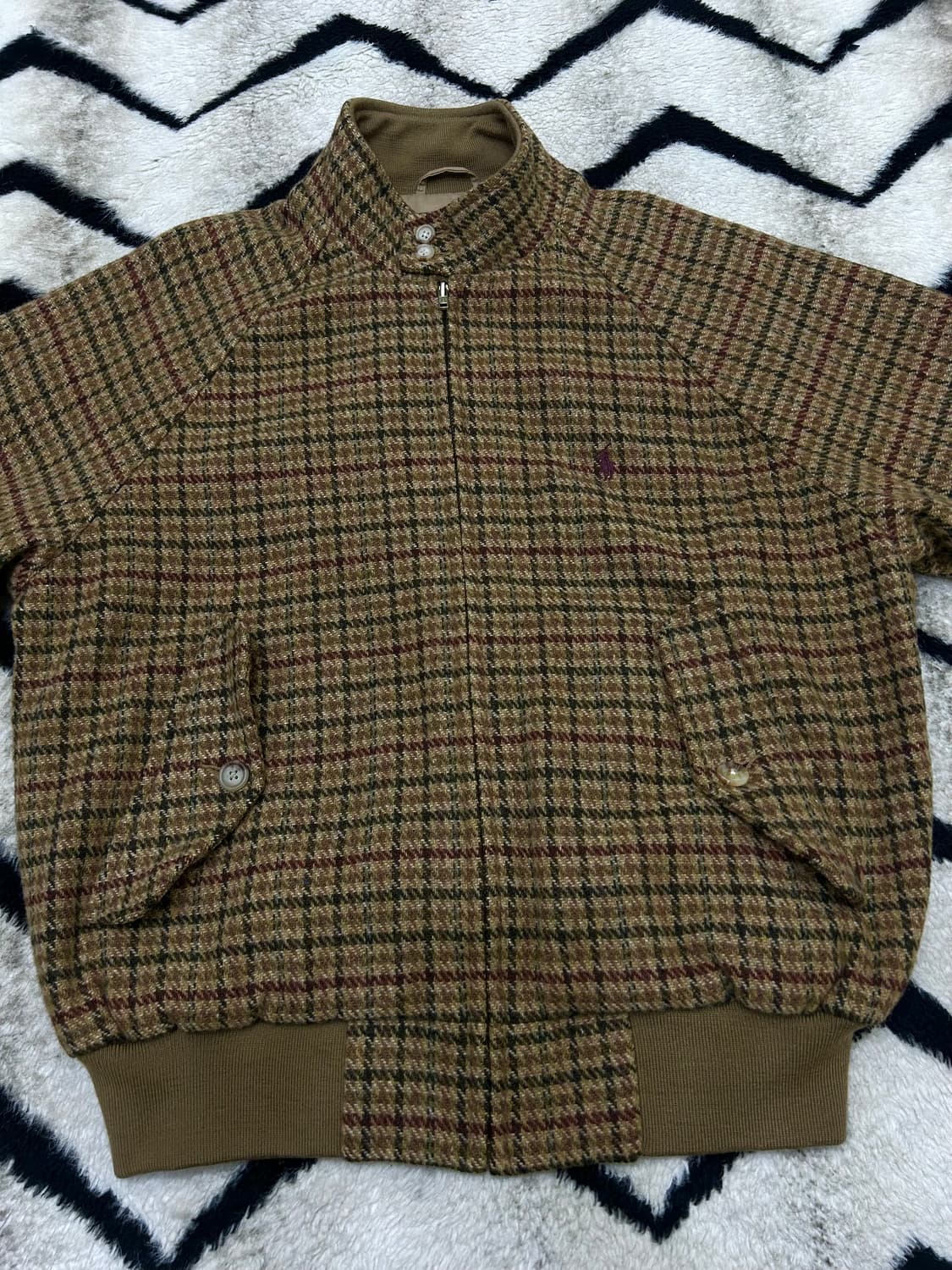 [실측L]폴로랄프로렌 90s 건클럽 체크 울 헤링턴 자켓 상품이미지3