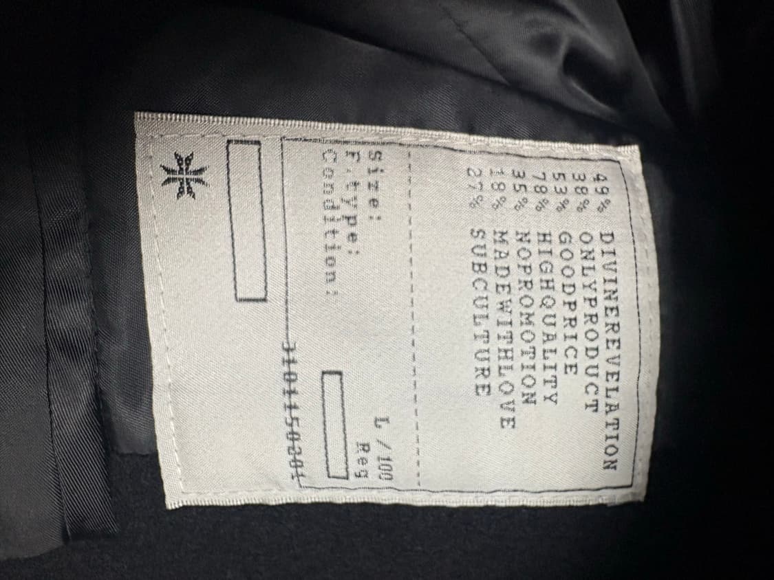 토니웩 블랙 롱 코트 L(100) 상품이미지3