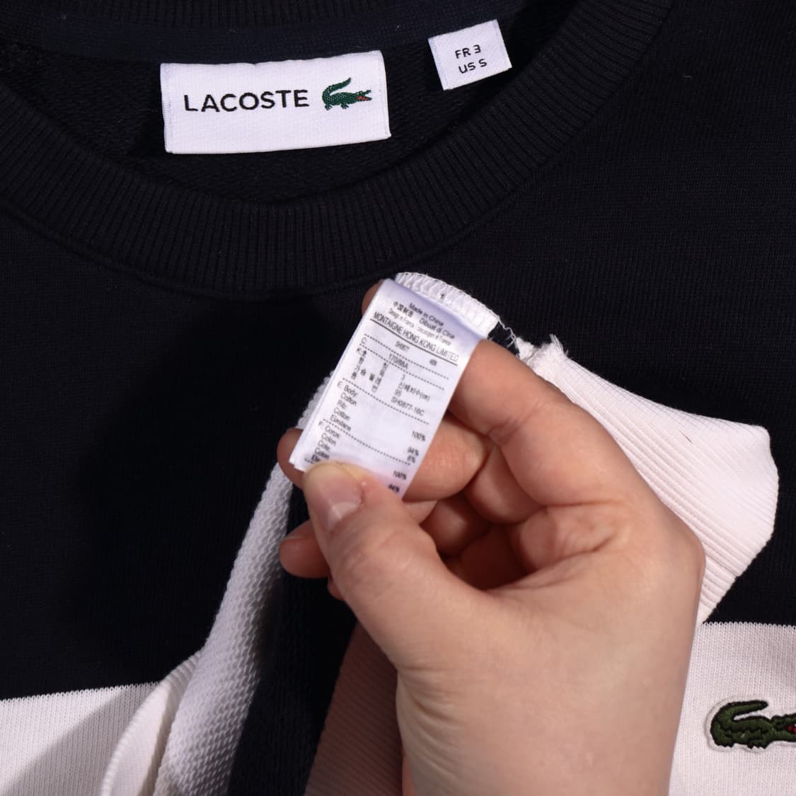 라코스테 단가라 맨투맨 B394 상품이미지4