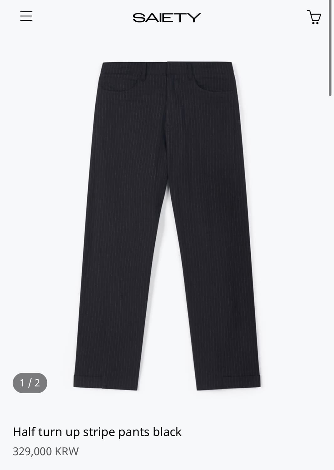 [새상품] saiety 사이어티 스트라이프 팬츠 일본원단 상품이미지7