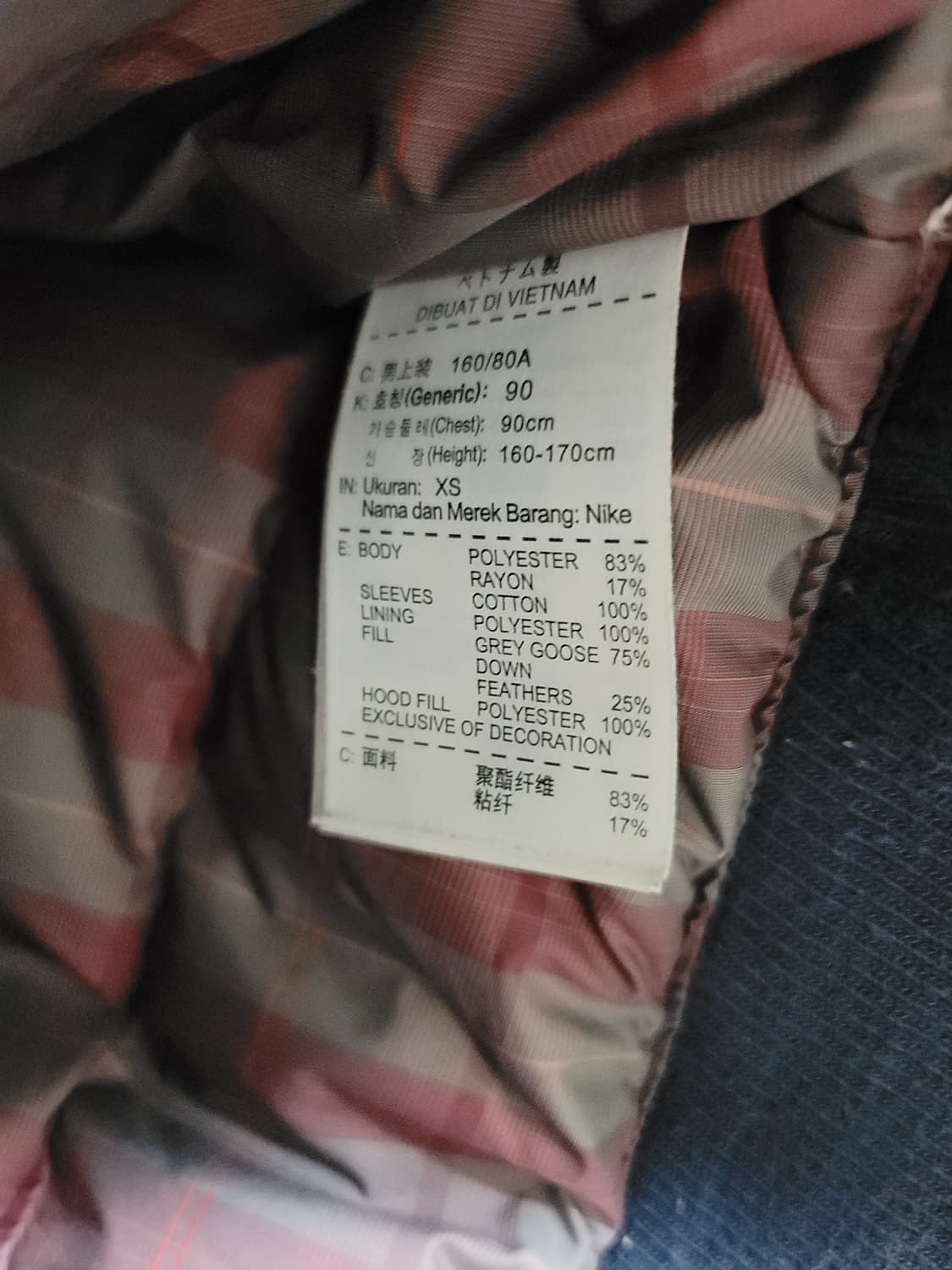 나이키 빈티지 구스다운 워크자켓 90표기 95정사이즈 상태굿
 상품이미지7