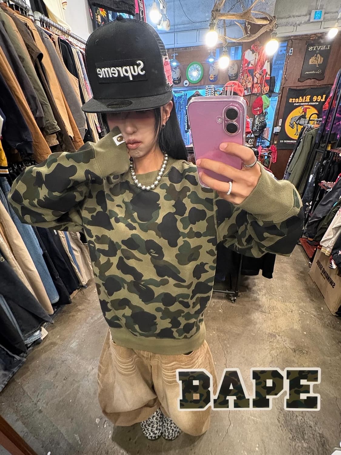 Bape Camouflage Sweat Shirts ( 새상품 ) 상품이미지1