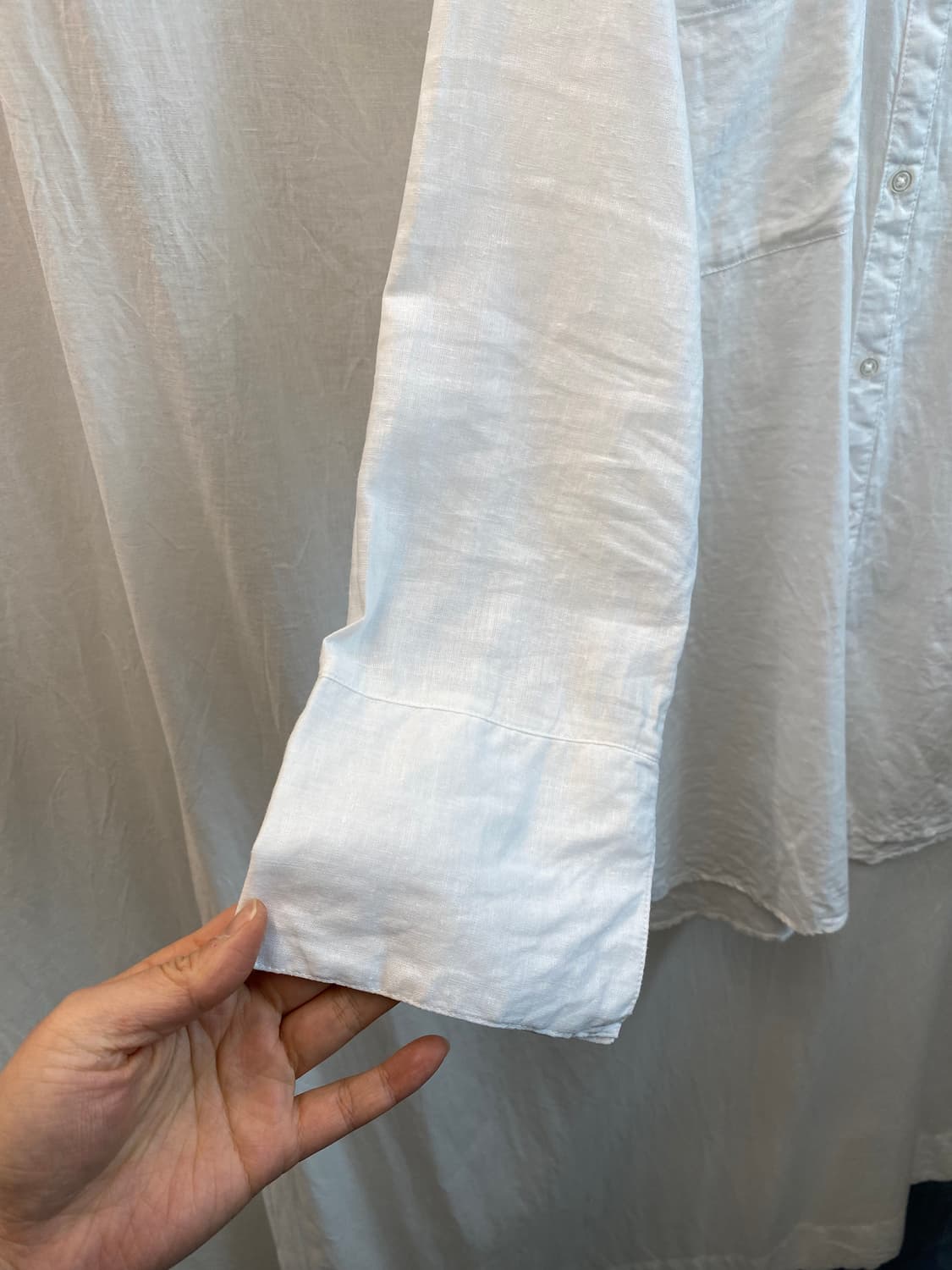 GU 린넨혼방 7부 셔츠(M) 상품이미지5