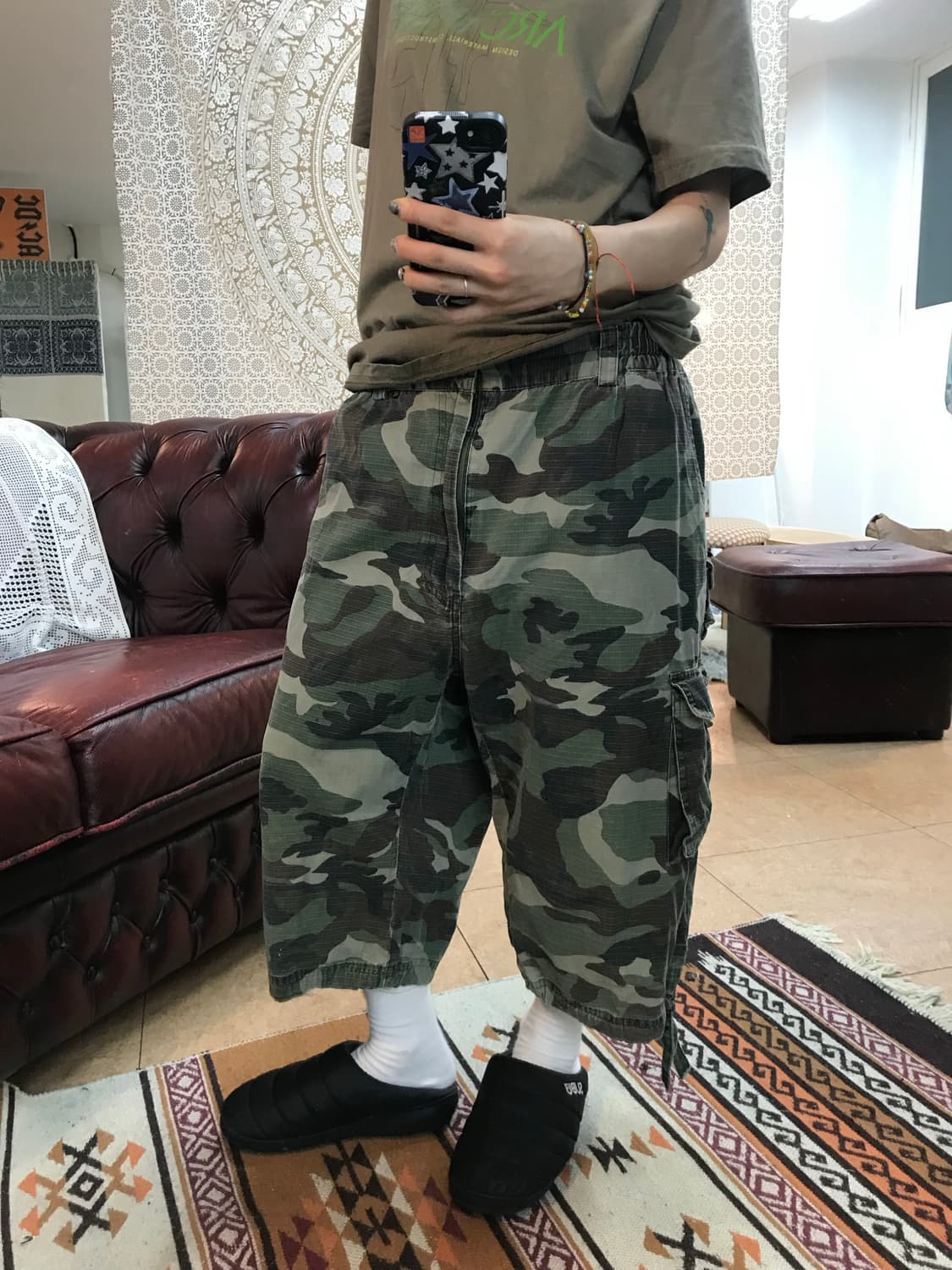 빈티지 카모 카고 반바지  상품이미지1