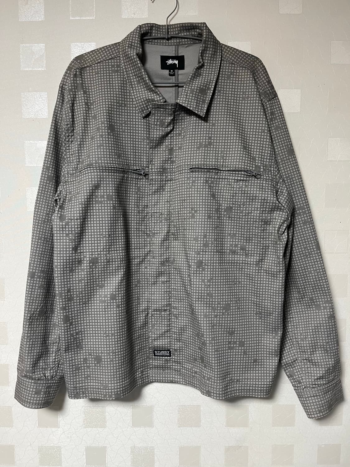 Stüssy 스투시 체크 지퍼 셔츠 M 상품이미지1