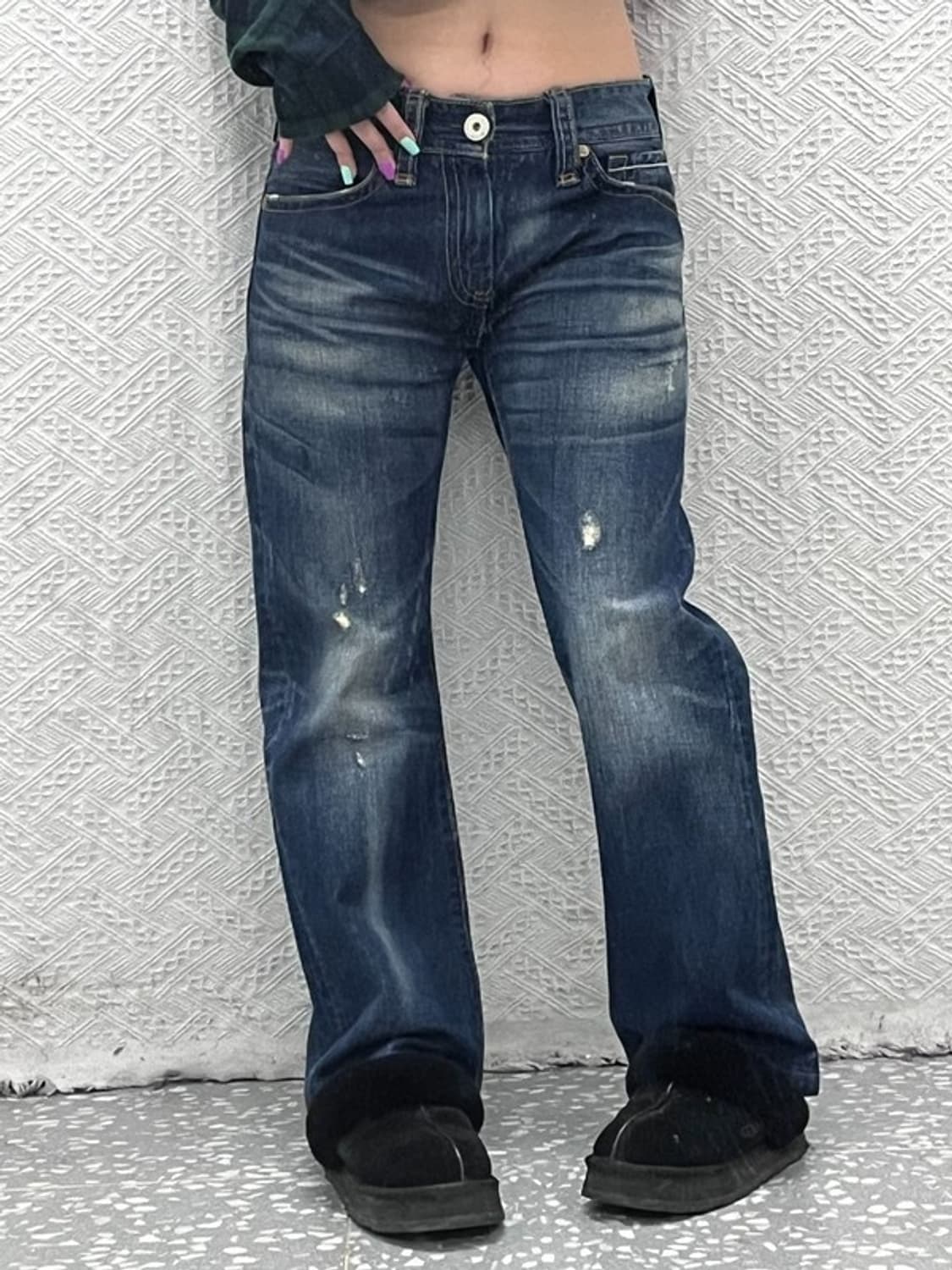 리바이스 523 디스트로이드 페인팅 패치 데님 팬츠 30인치 C06909 상품이미지1